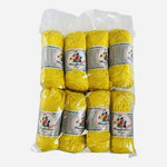 Lot of 8 (400 gr) Vintage Mayflower Bright Yellow 100% Cotton Knitting Yarn NWT