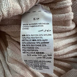 WHITE HOUSE BLACK MARKET Women Sweater S Pink Metallic Ribbed V Neck Pullover VG