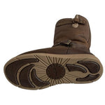 UGG Australia Sutter Brown Leather Sheepskin Mid Calf Buckle Boots Women’s 6