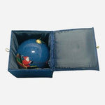 Vintage Pier 1 Li Bien Santa's Sleigh & Reindeer Glass Ball Ornament with Box