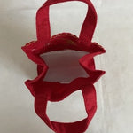 Handmade Artisan Felt Christmas Tree Gift Bag Beaded Ornaments Star VG