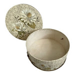 Tri-Coastal Design Carol Robinson Water Lily Floral Round Hat Box 12" EXC