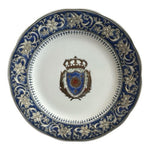 Vintage Porcelain Plate Château de Versailles Crest Textured Decorative Plate