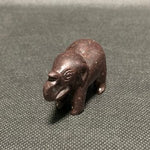 Hand Carved Stone Elephant Figurines Pair Natural Rock Sculpture Set Duo VG