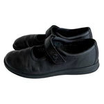 ECCO Biom Life Mary Jane Black Leather Hook Loop Comfort Flats Women Sz 9 /40 G+