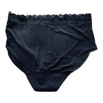 Anti By Proof Black Lace Trim HighRise Leak Resistant Panties Briefs XL 1xPc NWT
