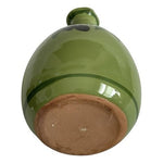 Vintage Artisan Italy Hand Painted Ceramic Olive Oil Jug 500mL 6.5" Green Olive