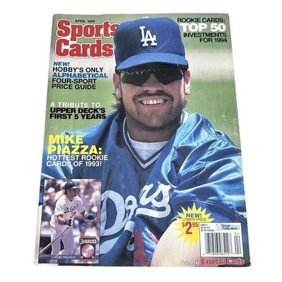 Sports Cards Magazine April 1994 Mike Piazza Dodgers 114pg Vintage Good