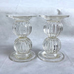 Vintage Candle Holder Double Pack Bubble Glass Candle Holder Glass Candlestick