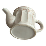 Vintage CBK Shabby Chic Teapot 9.5" Glazed Ceramic Farmhouse Off-White Excellent