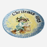 Vintage 1975 Adrienne Christmas Collector Plate Hand Painted Child Drum Holly VG