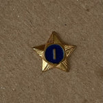 Boy Scouts of America 1 Year Service Star Lapel Pin Gold Tone Vintage BSA