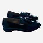 FRANCO SARTO Vegan Leather Loafers Black Women’s Slip-On Moccasins 9.5 M