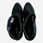 Blondo Women's Black Suede Waterproof Ankle Boots Size 8W Side Zip Booties EXC