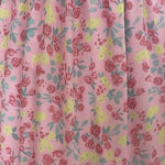 R. Yiposha Pink Multicolor Floral Midi Dress Milkmaid Tiered Square Neck Size S
