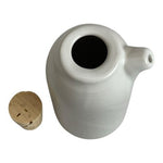 Dudson Evolution Purl Oil Vinegar Bottle 5" Off White Ceramic Cork Cap NEW