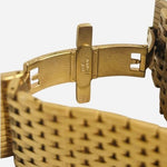 Vintage Croton Rose Gold-Tone Square Diamond Case Sapphire Crystal Women's Watch