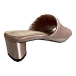 TIJN Katrin Women’s Mule Shoes Dusty Pink Satin Low Heel Slides Size 9