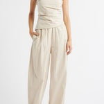 MNG Mango Pull-On Wide Leg Ivory Linen Pants Women’s Pants Size M NWOT
