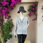 ARMANI Exchange Women’s Grey Wool Button Front Cardigan Shirt Top Size XS/TP Fit