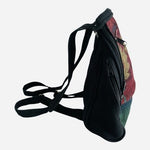 Art of Bags Southwestern Woven Mini Backpack Red Green Gold Pattern Boho VG