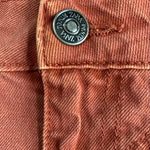 ZARA Rust Cotton Denim Mini Skirt Front Zip Women M 100% Cotton VG