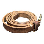 Genuine Brown Leather Belt Brass Buckle Casual Size M Unisex Very Good Condition