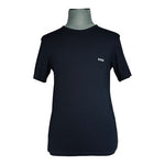 Hugo Boss Men's Contrast Logo Embroidery Regular Fit Cotton Stretch Tee L Black