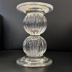 Vintage Candle Holder Double Pack Bubble Glass Candle Holder Glass Candlestick