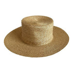 Lack of Color Natural 100% Straw Boater Hat Wide Brim Size Small 55cm Tan EXC