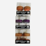 Way To Celebrate Halloween LED Glitter Tealight Candles 12 Pcs Orange Purple NIB