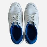 Crocs Hover Lace-Up Sneakers Men's White Blue Leather Spiked Golf Shoes M10 VG