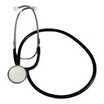 Dual Head Stethoscope Black Chrome Medical Diagnostic Nurse Doctor VG Classic
