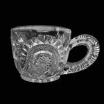 EAPG L.E. Smith Pinwheel Stars Punch Cups Set of 6 Clear Vintage Glass Excellent