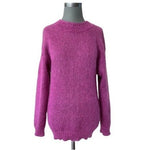 Vintage RAFAELLA Mohair Wool Sweater M Magenta Pink Oversized Long Sleeve EXC