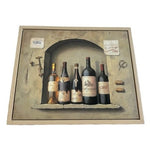 Linens N Things Vintage Wall Art French Country Wine Bottles 17x20 Framed