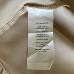 Nicole Miller New York Silk Satin Blouse V-Neck Collared Top Ivory Sz L Elegant
