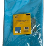 Bargain Buys Blue Vinyl Tablecloth with 4 Clamps 52x70" New Sealed