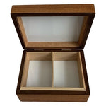 Decatur Industries Vintage Walnut Wood Humidor Box Tobacco Storage Case Used VG