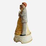 Vintage LEFTON Musical Dancing Couple Figurine Ceramic Statue Wedding Gift 7”