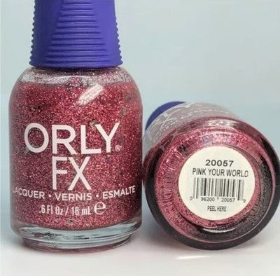 ORLY FX Nail Lacquer Pink Your World Nail Polish 0.6 fl oz Full Size New