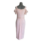 RACHEL Rachel Roy Cold Shoulder Lace Midi Dress Size 6 Pale Pink Floral NWT