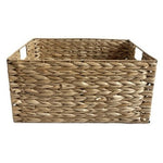 Large Tan Wicker Storage Basket Crate with Handles Home Organizer 15"x11.5"x7.5”