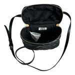 Zara Mini Quilted Leatherette Crossbody Bag Black Zipped Top 6.5x3x5 Adjustable