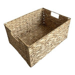 Large Tan Wicker Storage Basket Crate with Handles Home Organizer 15"x11.5"x7.5”