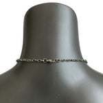 Large Brown Oval Rings Beaded Long Necklace 37.5"