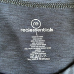 Real Essentials Mens L Active Dry-Fit Moisture Wicking Stretch T-Shirt Blue NWOT