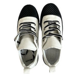 Rilassare Leather Lace Up Sneakers Black White Colorblock Size 37 NWOT