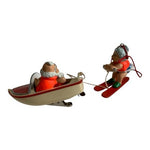 Hallmark Keepsake 1995 Santa Mrs Claus Water Skiing North Star 95 Ornament VG