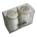 Pier 1 Imports White Ceramic Salt and Pepper Shakers Classic NIB